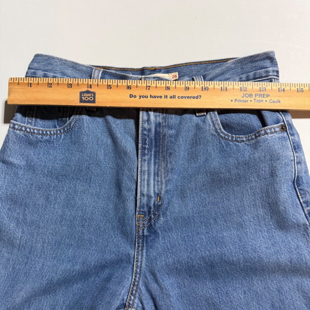 Levis High Waisted Straight Jeans Womens 26 Blue Medium Wash Denim High Rise - Picture 7 of 8